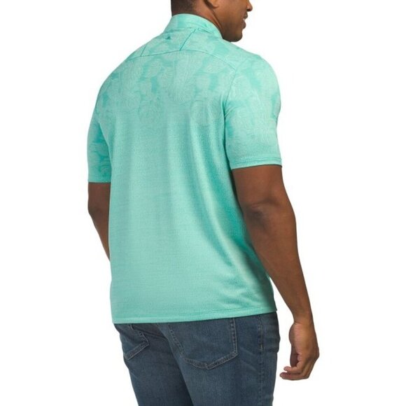 Tommy Bahama Mens Green Big Tall Palm Coast Short Sleeve Polo Shirt Sz 2XL New - Picture 2 of 9